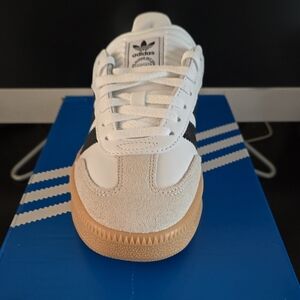 Adidas Samba  Kids White and Beige Sneakers